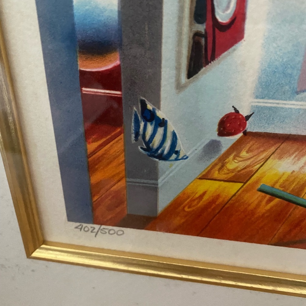 80’s Ferjo art surrealist numbered giclee surrealism art - Picture 2 of 3